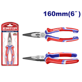 Pince a long nez 6 "/ 160 mm EMTOP EPLRL0611