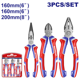 Jeu de 3 pinces univ8/l-nez6/coupe6 EMTOP EPLS0311