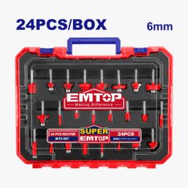 Coffret Emtop - ERRT24062 - 24P Fraise 6Mm Defonceuse