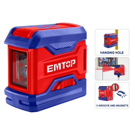 Laser 2 lignes rouge 15m EMTOP ESLE21501