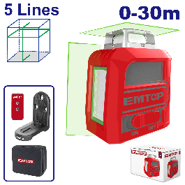 Laser 5 ligne vert 30m EMTOP ESLE2M05