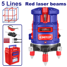 Laser 5 lignes rouge 30m EMTOP ESLE53001