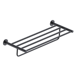 Porte Serviette Double Essential Noir Matt