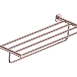Porte Serviette Double Essential Or Rose Brossé