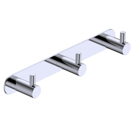 Support Mural Triple Essential Chromé