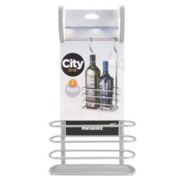 Etagère porte bouteilles - 20x12x38 cm - Gris