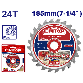 Disque b scie circul 185 24t EMTOP ETCT1185112