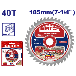 Disque bois scie circul 185 40t EMTOP ETCT1185152