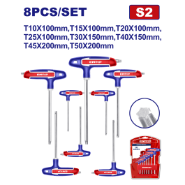 Jeu de 8 clés torx f-t EMTOP ETHW6063