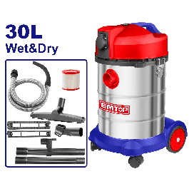 Aspirateur mouille et sec 1400w 30l EMTOP EVCR1401