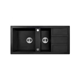 Evier 100x50 barbados noir sbb 731t - Kuchinox