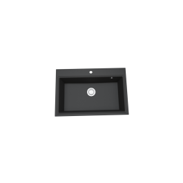 Evier 85x50x21 1bac grande noir mat - Granmaster