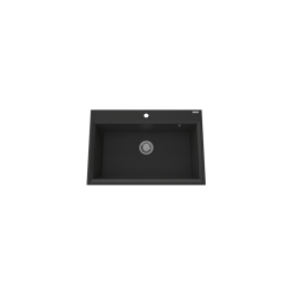 Evier 85x50x21 1bac grande noir metallique - Granmaster