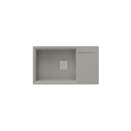 Evier 86x50x21 1 bac+egouttoir qube grege - Granmaster
