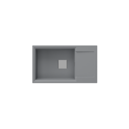 Evier 86x50x21 1 bac+egouttoir qube gris - Granmaster