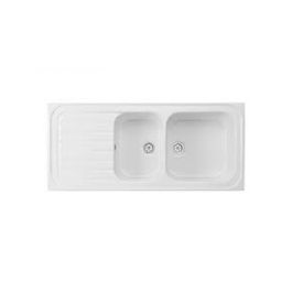 Evier encastre 116x50 blanc - Ideal Sanitaire
