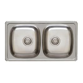 Évier Cuisine Inox Apparent 80x60 - 2 Cuves - AQUARIUM