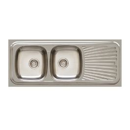 Évier Cuisine Inox Apparent - 2 Cuves + 1 Égouttoir - MassInox - Banka