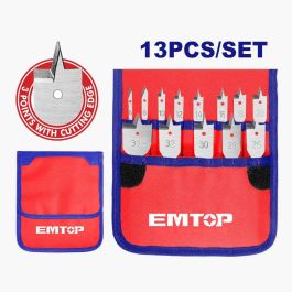 Kit De Emtop - EWFD41301 - 13 Forets Plats Pour Bois