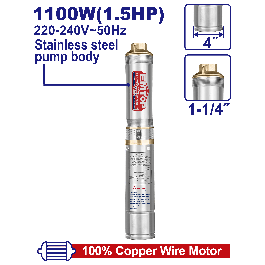 Pompe immerge 4"1.5hp h112m 220v EMTOP EWPPD11001