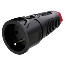 Fiche électrique femelle PCE - 2410-SRC - 230V - IP20 - Noir