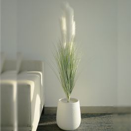 Plante Artificielle Pampa - Arkan Bloom -19-1 - Blanc - Pot Céramique