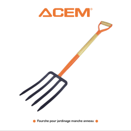 Fourche pour jardinage manche anneau - ACEM