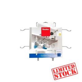 Support large porte 10 mugs suspendu sous tablette - 37 x 28 x 6 cm