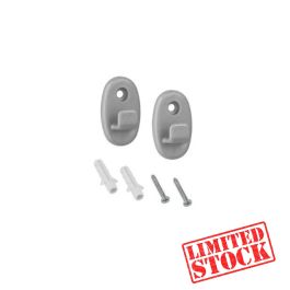 Set de 2 crochets en plastique: 1,5 x 7,6 x 18,1 cm