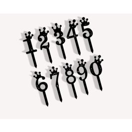 Décoration de gâteau avec chiffres - Noir