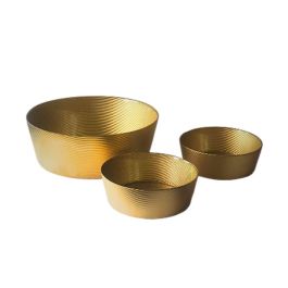 GLASSCOM - Service à soupe sahra 7 pièces dorée