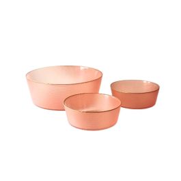 GLASSCOM - Service à soupe sahra 7 pièces en or rose
