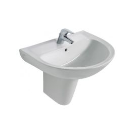 Gemma lavabo 55x44 blanc + ecco cache siphon blanc Ideal Standard
