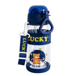 Gourde Enfant avec Sangle Lucky - 500 ml - Plastique - Bleu