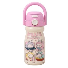 Gourde Isotherme Labubu 500 ml Inox 316 - Paille - Rose