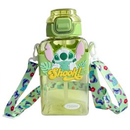 Gourde Stitch Enfant 750 ml PVC avec Bandoulière - Vert