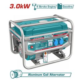 Groupe Électrogène - TOTAL - TP130005-1 - Essence - 3 kW - 11A - 220V AVR