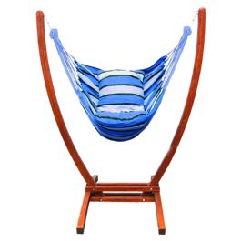 Hamac Siesta ESPACE HOME - 1 place bleu - 180x120x110cm