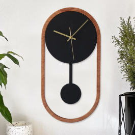 Horloge Murale à pendule en Bois