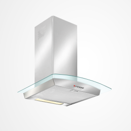 Hotte Aspirante SEG LD22ECO/90 - Cheminée - 90cm - Inox & Curved Glass