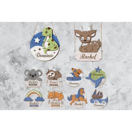 Panneau mural 3D en bois pour chambre bébé/enfant