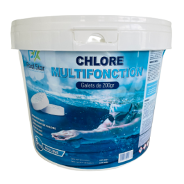 Chlore multifonctions seau de 5 kg blanc - Pool Star