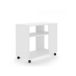 Desserte à roulettes - MDF - 70 x 60 x 35 cm - blanc