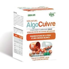 EDEN LIFE Algocuivre Complément Alimentaire Vitalité & Minéraux 30 Comprimés