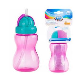 Tasse Sport Rose avec Paille 270 ml - Canpol - Ergonomique
