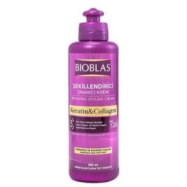 BIOBLAS Crème Coiffante Kératine & Collagène Cheveux Fortifiés