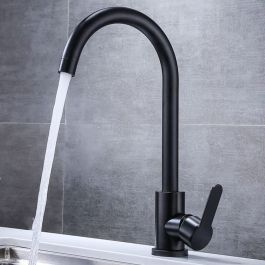 Robinet de Cuisine-Noir Mat- Haute Gamme - Mélangeur Eau Chaude et Froid