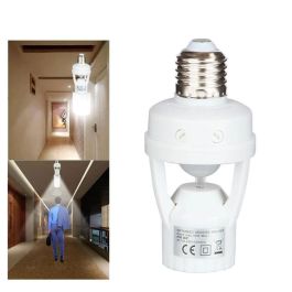 Douille de Lampe E27 intelligente avec capteur infrarouge PIR et réglage du temps et lumière, éclairage intérieur et extérieur