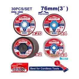 Jeu de 25 disques EMTOP - ECGD07630 - 76 mm