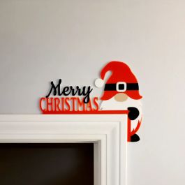 Joyeux Noël – Gnome Coin de Porte – Plastique